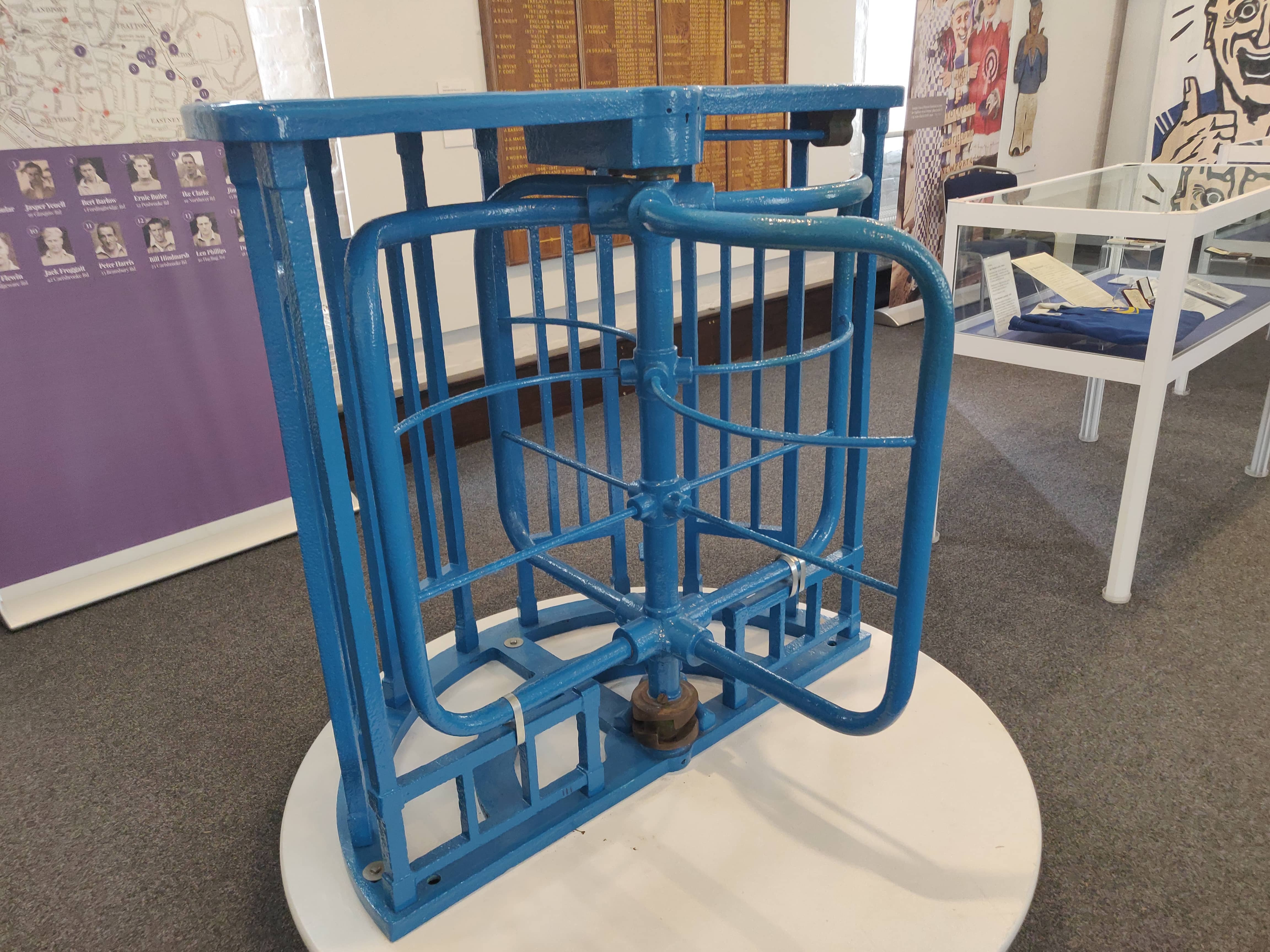 Football stadium turnstiles before entry, matching a World Cup 2026 ticket transfer guide.